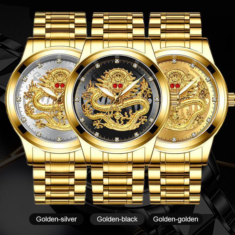 BowLift | Embossed Golden Dragon Watch