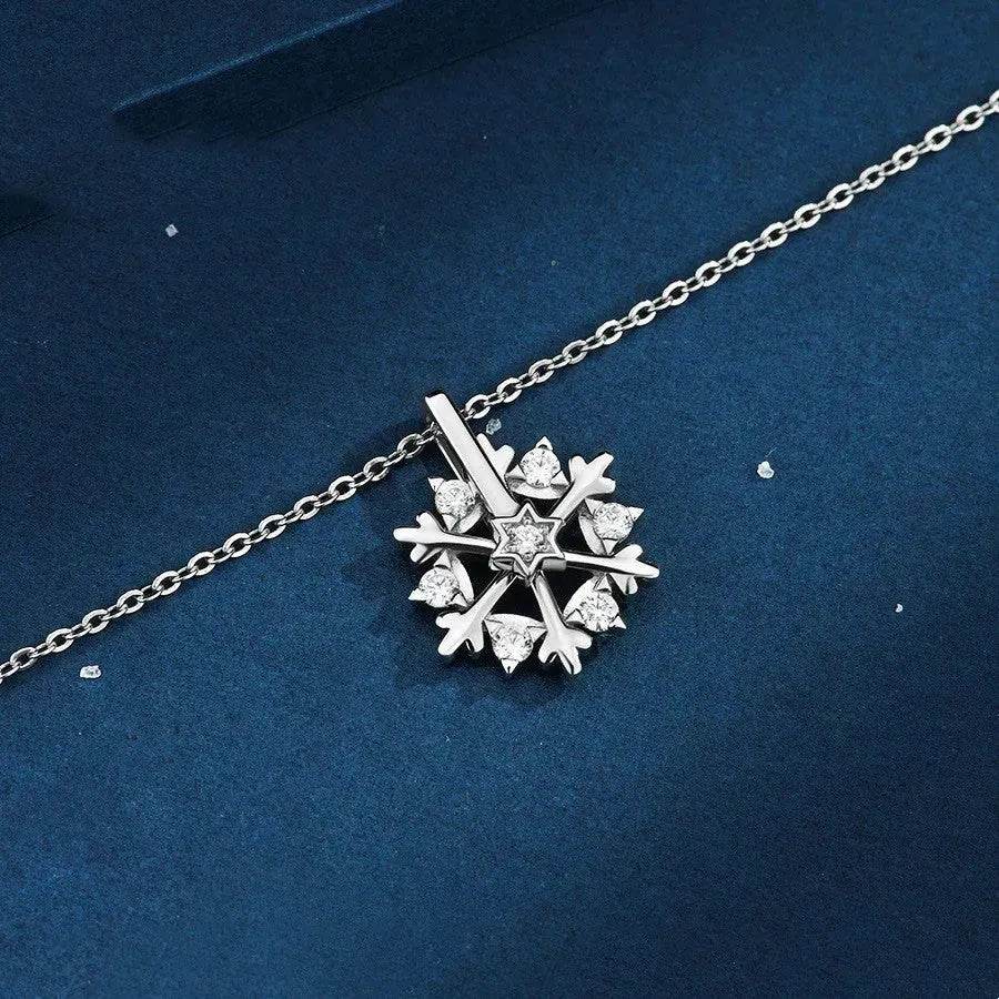 BowLift | Luxury Rhinestone Christmas Snowflakes Necklace Gift for women