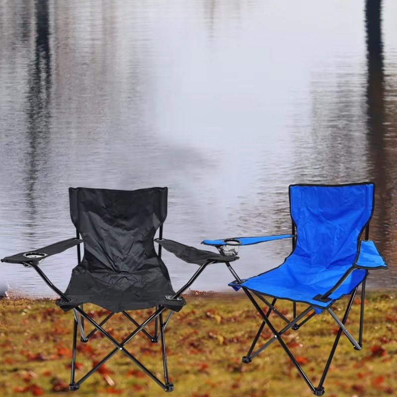 BowLift | Portable Folding Camping Chair with Armrest, Backrest & Cup Holder