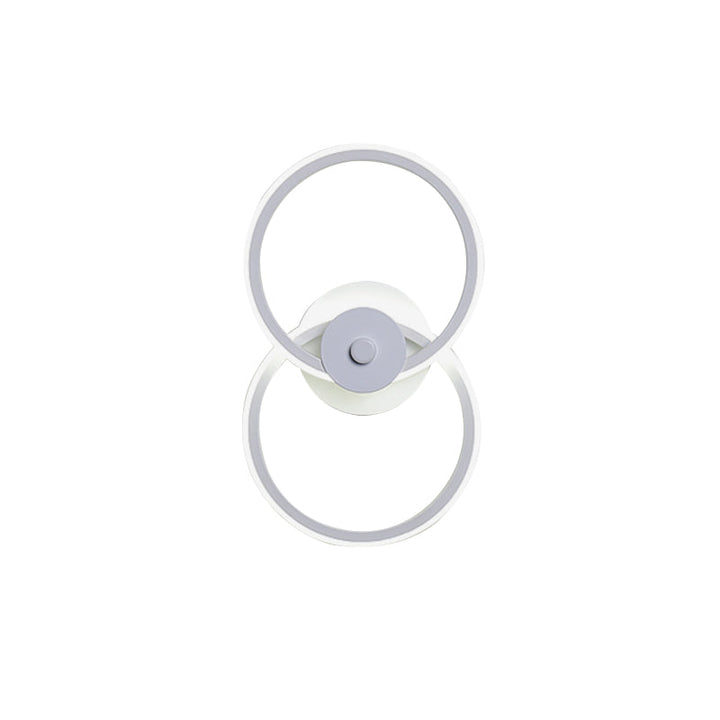 BowLift | Ring Flush Mount Wall Lamp Minimalistic Acrylic Black/White LED Wall Lighting Ideas in Warm/White Light