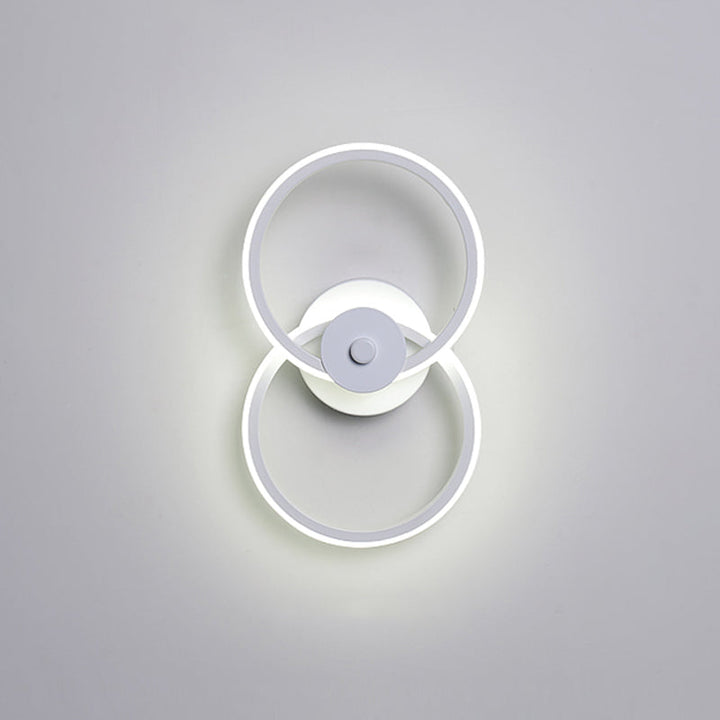BowLift | Ring Flush Mount Wall Lamp Minimalistic Acrylic Black/White LED Wall Lighting Ideas in Warm/White Light