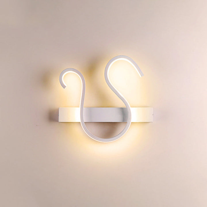 BowLift | Swirl Wall Light Minimalism Acrylic Living Room LED Wall Lamp in Warm/White Light