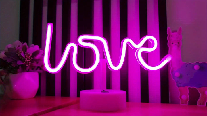 NeonLove Lamp – Illuminated Neon Table Lamp for Parties Bowlift