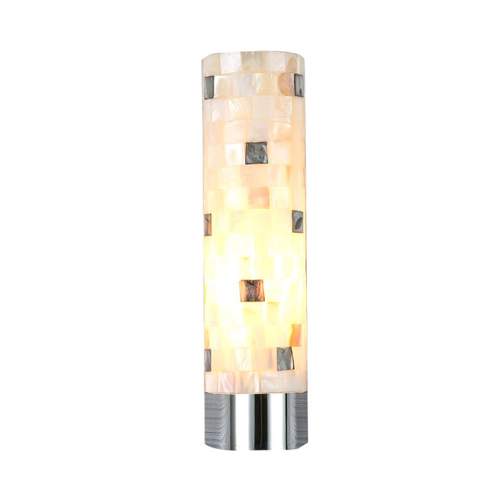BowLift | Puzzled Work Column Wall Lamp Modern Shell 1 Head Bathroom Spotlight Lighting in Chrome