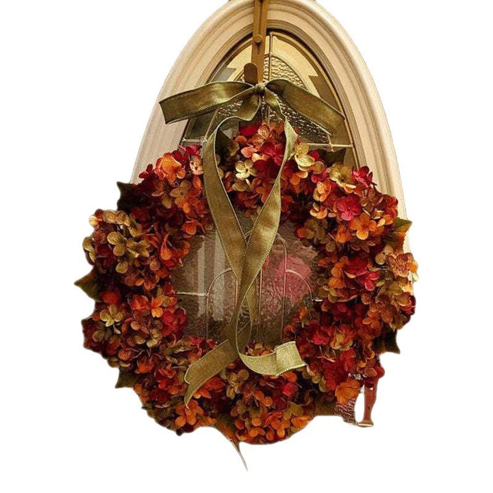 BowLift | Pendant Hydrangea Wreath Ornaments Artificial Flower Ornaments Pastoral Style Wall Hanging