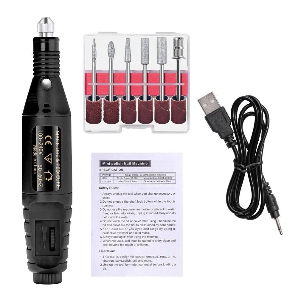 BowLift | Electric 6-in-1 nail care set for manicure & pedicure