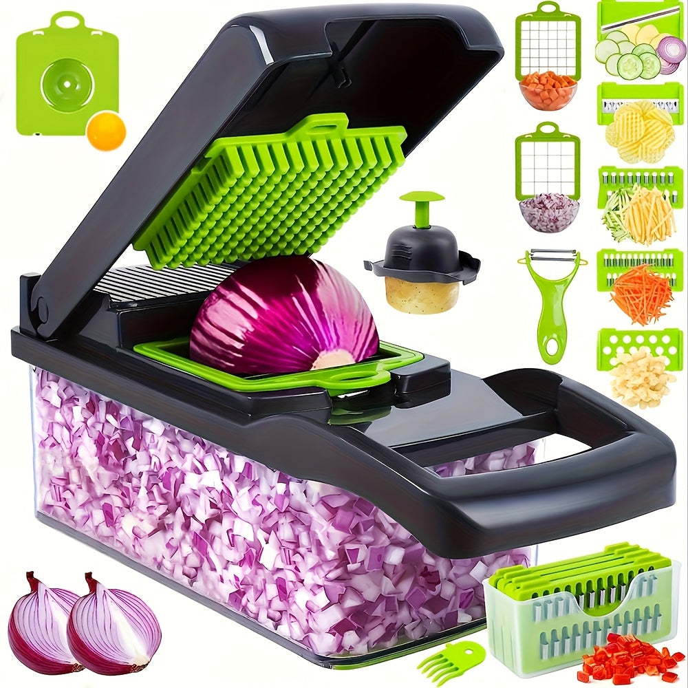 Multifunctional Vegetable Cutter 16-in-1 with Catch Container | Bowlift