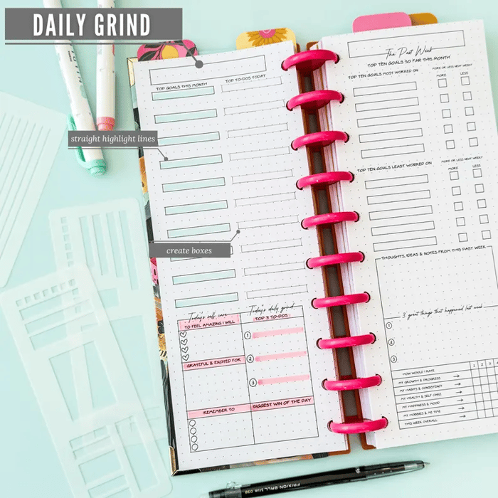 BowLift | Journal Stencil Set | Reusable Mylar Templates | Bullet Planner & Scrapbook Accessories