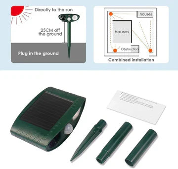 BowLift | Ultrasonic Chipmunk Repeller - Solar Powered - Get Rid of Chipmunks in 48 Hours