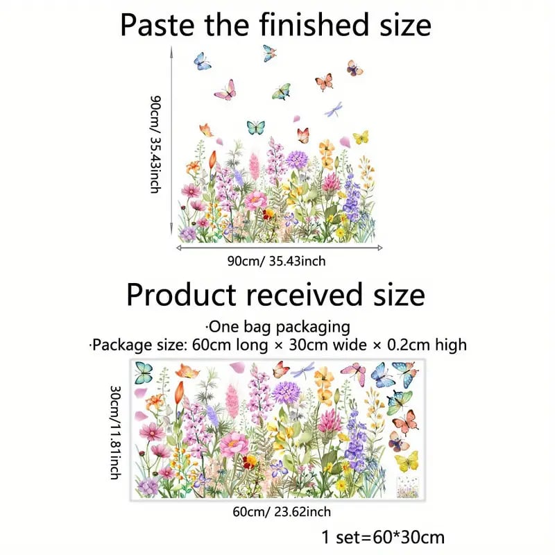 BowLift | 💐 Colorful Floral Bouquet Window Sticker 🖼️ (Removable without leaving marks)