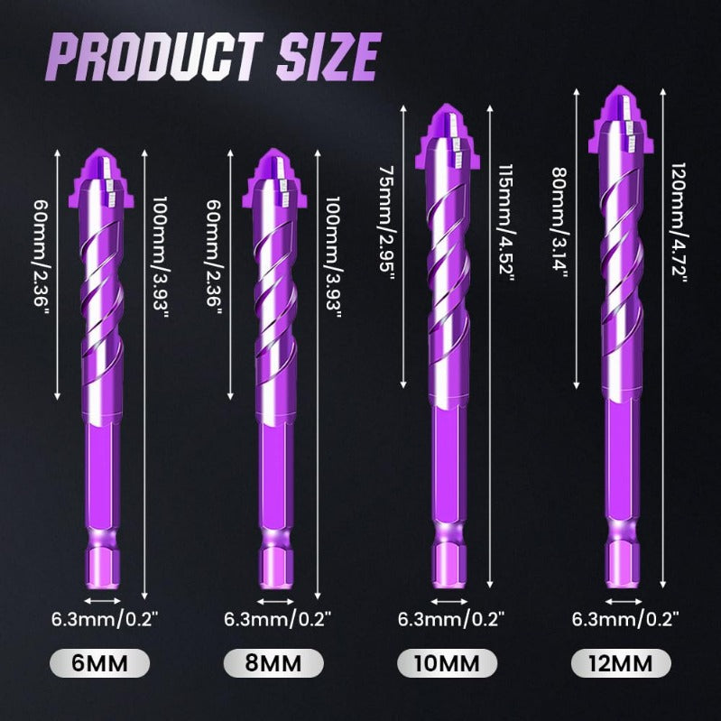 BowLift | Woyuosn VioletShield Quad-Edge Drill Set