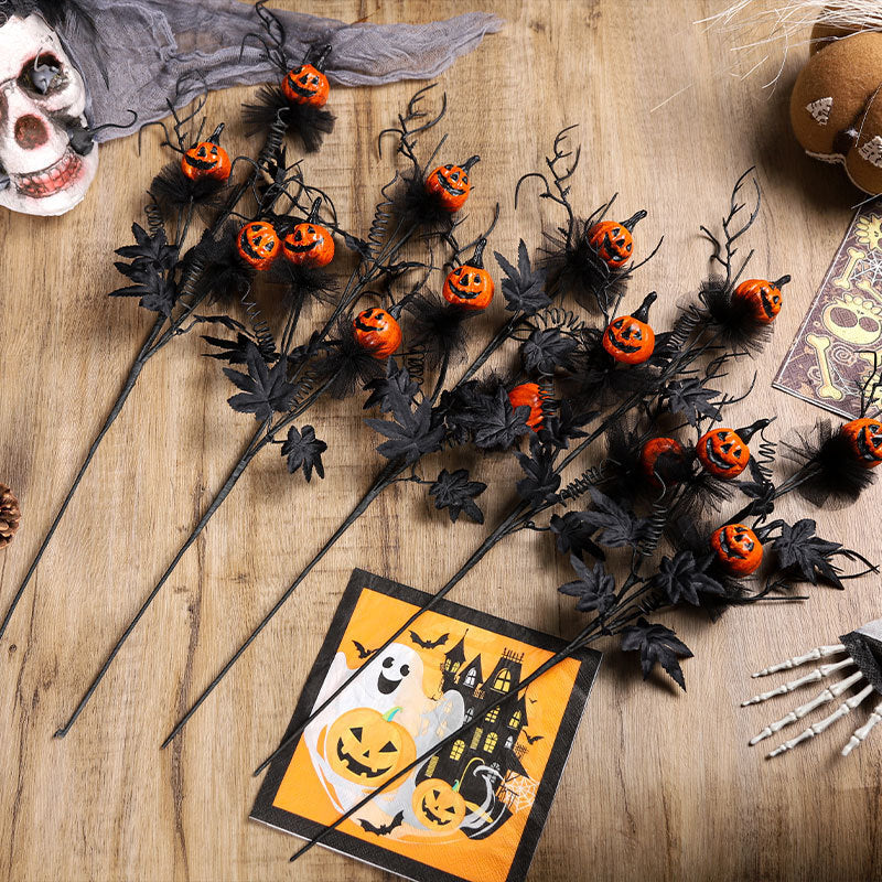 BowLift | Halloween Decoration – Black Pumpkin Branch Ornament