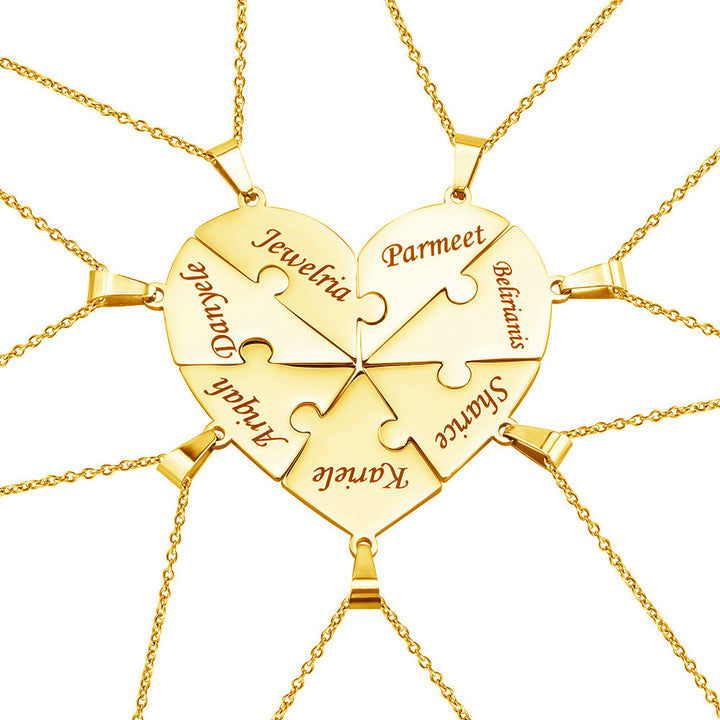 BowLift | Personalized Family Heart Puzzle Necklace