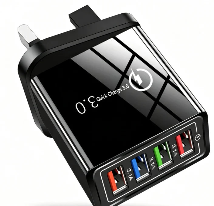 4-Port Quick Charge 3.0 Charger with AI Performance Boost