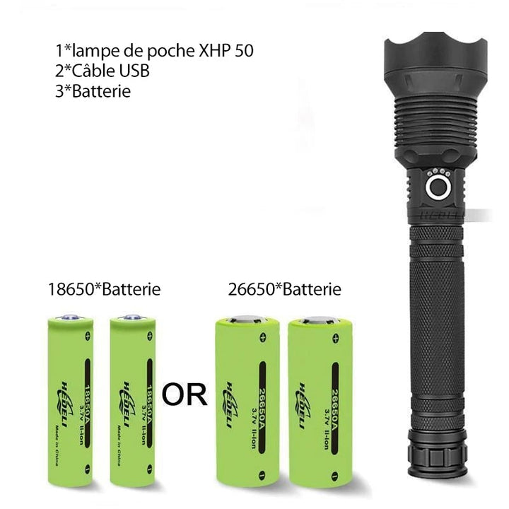 2023 New Year's Sale for a limited time LED flashlight Laser Tactical Rechargeable 90000 Lumens Improved - Buy 2 Get VIP Free Shipping | Bowlift