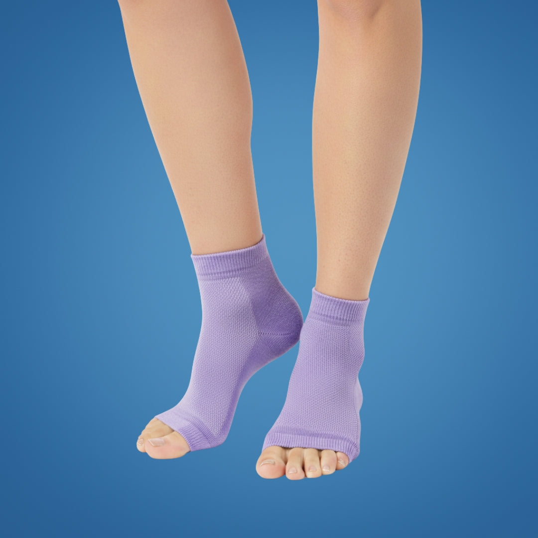 Moisturising Gel Lining – Cushioned Open-Toe – Softens Cracked Heels Overnight – For Foot Relief Comfort Bowlift