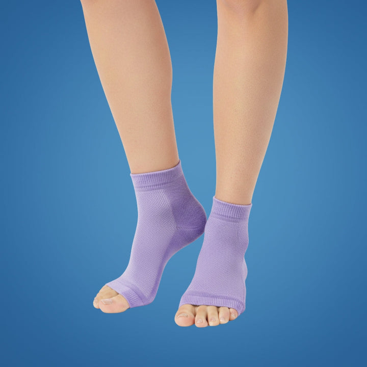 Moisturising Gel Lining – Cushioned Open-Toe – Softens Cracked Heels Overnight – For Foot Relief Comfort Bowlift