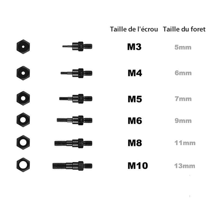 Kit tool for automatic rivets | Bowlift