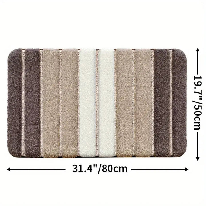BowLift | Lumiere Striped Absorbent Bath Mat