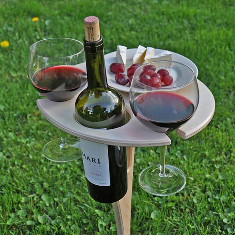 Outdoor Portable Diy Folding Wine Table | Bowlift