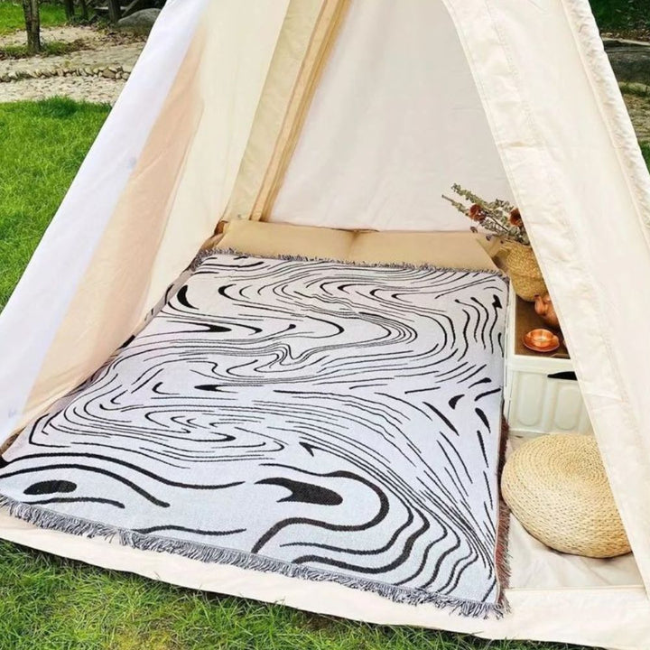 BowLift | Marble Woven Throw Blanket
