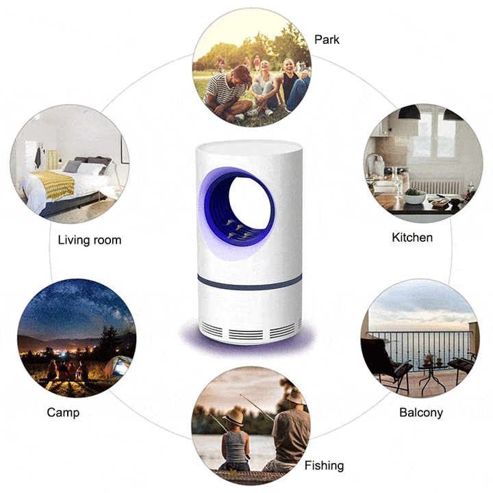 USB Photocatalytic Mosquito Killer UV Lamp, Fly Bug Insect Trap Pest Killer Light | Bowlift