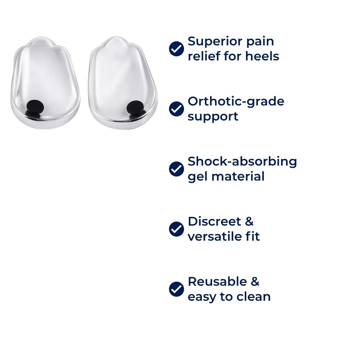 HeelGuard | Silicone Gel Heel Pads – Heel Pain Relief – Shock-Absorbing Cushion – Orthotic Support for Daily Comfort Bowlift