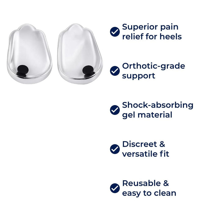 HeelGuard | Silicone Gel Heel Pads – Heel Pain Relief – Shock-Absorbing Cushion – Orthotic Support for Daily Comfort Bowlift