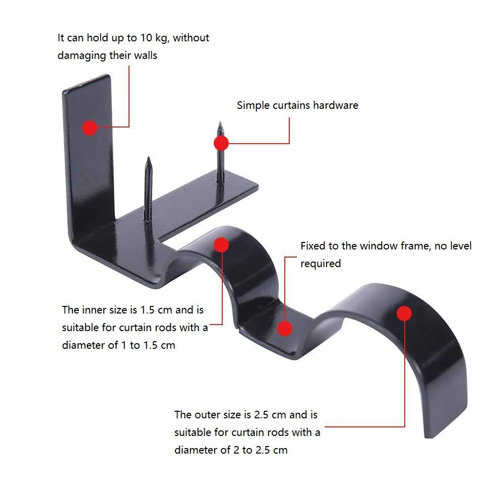 BowLift | Curtain Rod Brackets (2 pcs)