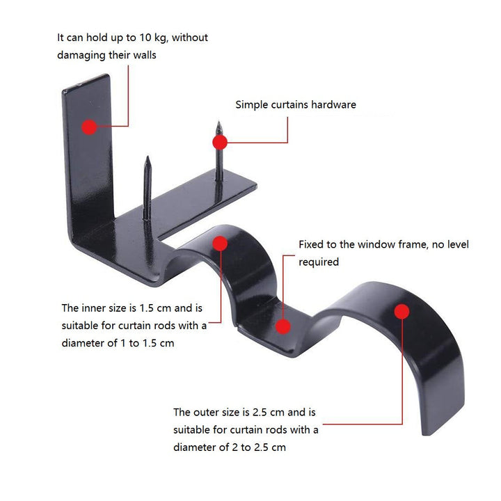 BowLift | Curtain Rod Brackets (2 pcs)