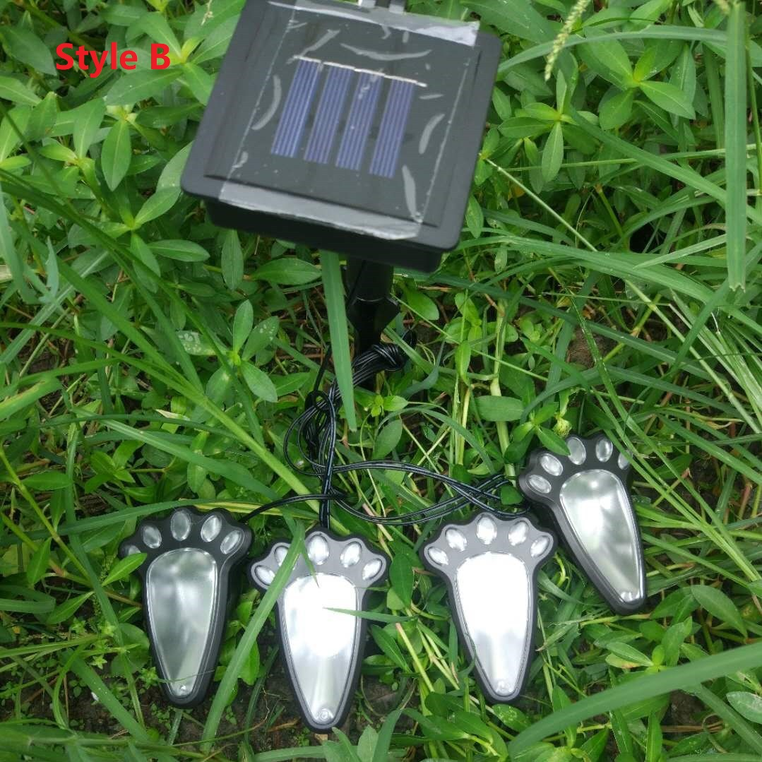 BowLift | Solar lamp in paw print design – LED garden lighting in multicolor for outdoor use