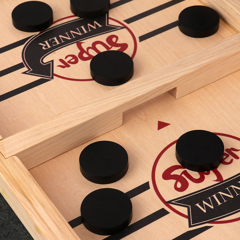 BowLift | – Reversible Sling Puck Board Game Double-Sided for Family
