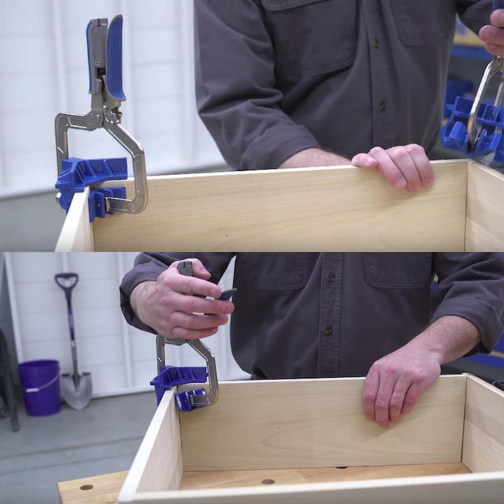 90-degree corner clamp and "T" support | Bowlift