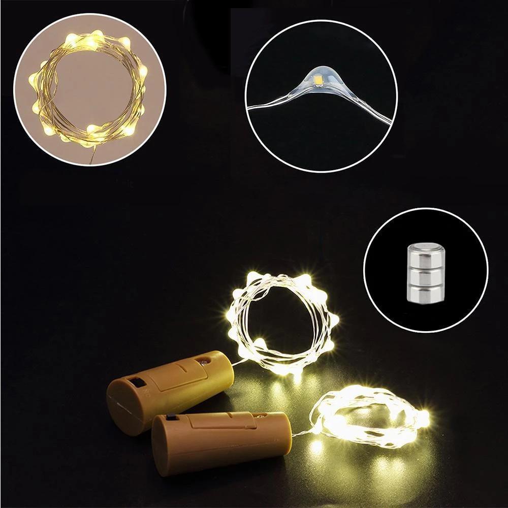 5 pieces LED bottle light night light made of cork gift decoration | Bowlift