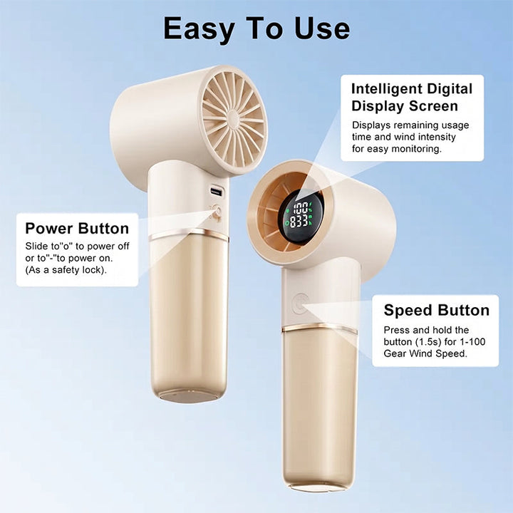 Portable Handheld Rechargeable Personal Cooling Fan | Bowlift