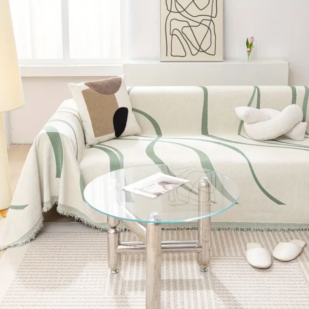 BowLift | Wave Lines Chenille Sofa Covers