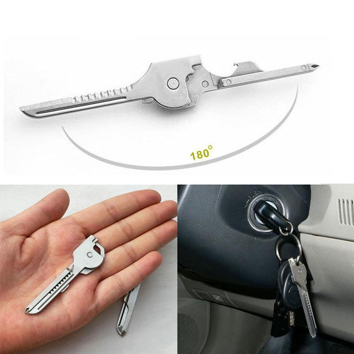 6-in-1-Keyring Multitool Mini-Multitool Keychain Pocket Stainless Steel Foldable Swiss Tech Easy Bottle Opener Keychain | Bowlift