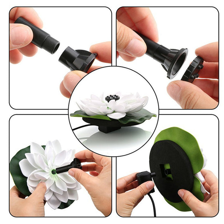 BowLift | Lotus-shaped solar fountain pond decoration