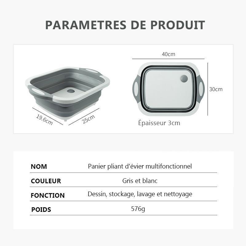 Ciaovie collapsible cutting board with dish container | Bowlift