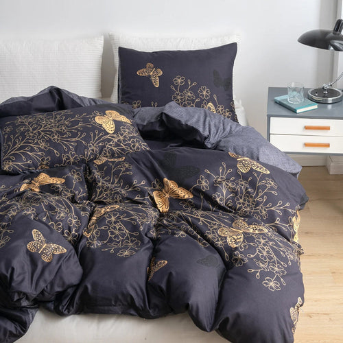 BowLift | Valora Midnight Butterfly Duvet Cover | 3pcs Set