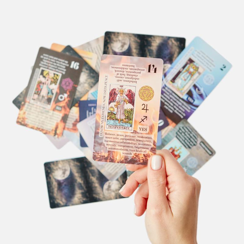 BowLift | Learning cards Tarot deck with meanings on it