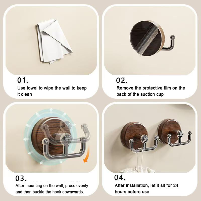 BowLift | Multifunctional wood grain suction cup hook