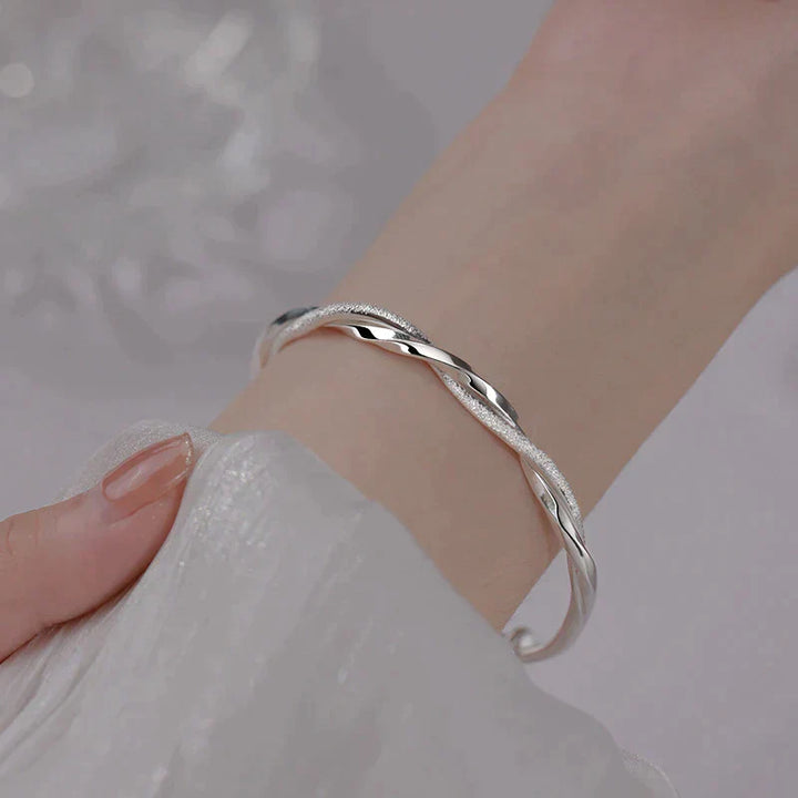 Elegant Woven Silver Bracelet