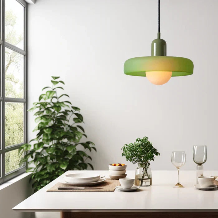 Bauhaus Colorful Glass Pendant Lamp - Modern Design Lamp for Living Room and Dining Room | Bowlift