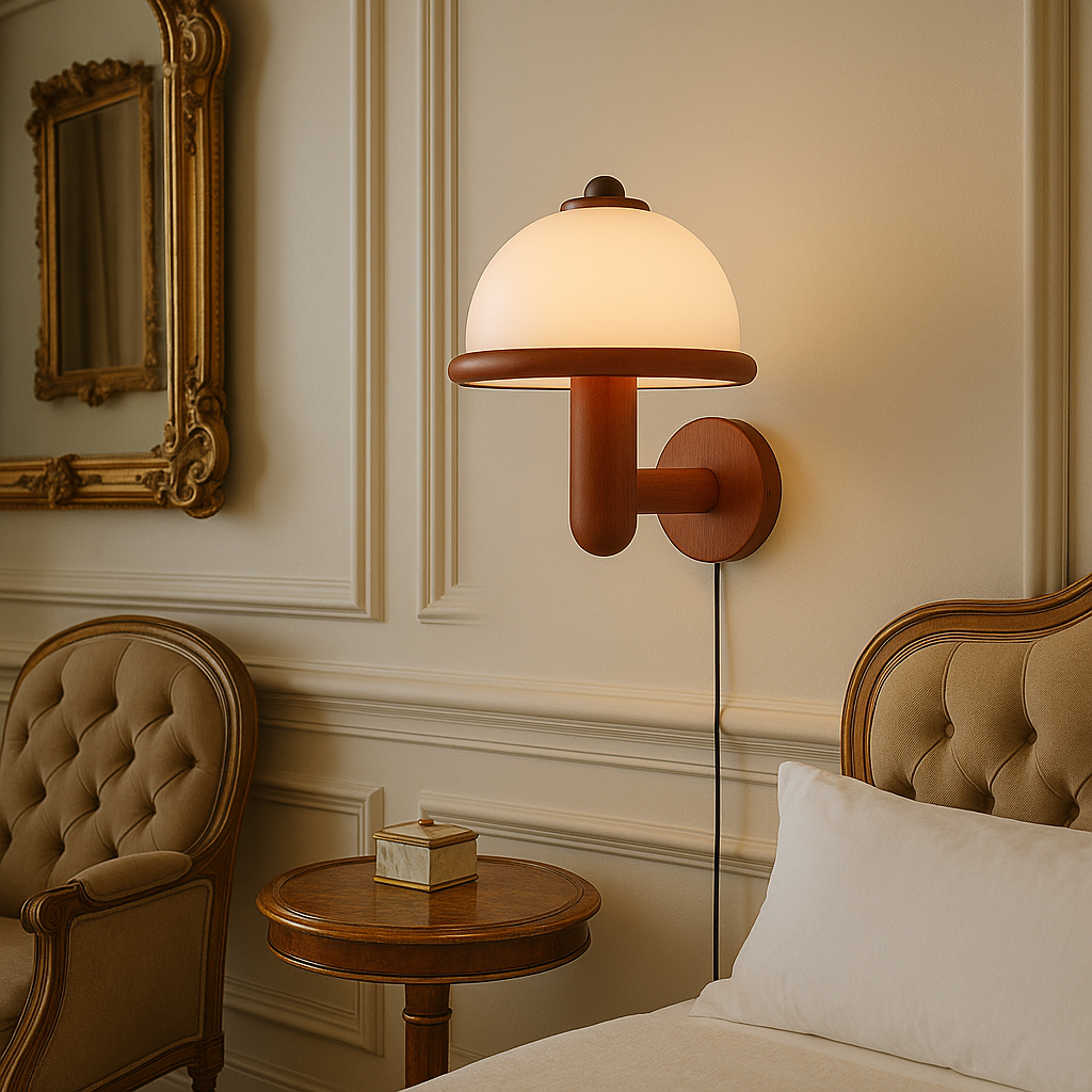 BowLift | NordShroom | Wooden Wall Lamp in Scandinavian Mushroom Style