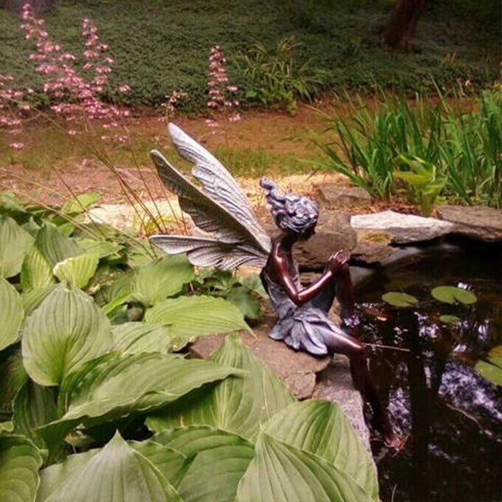 BowLift | Sitting Fairy Garden Statue