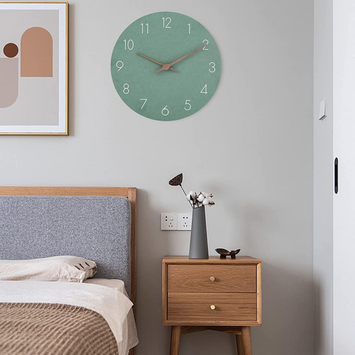 Large Wooden Wall Clock – Minimalist Design with Silent Movement | Bowlift