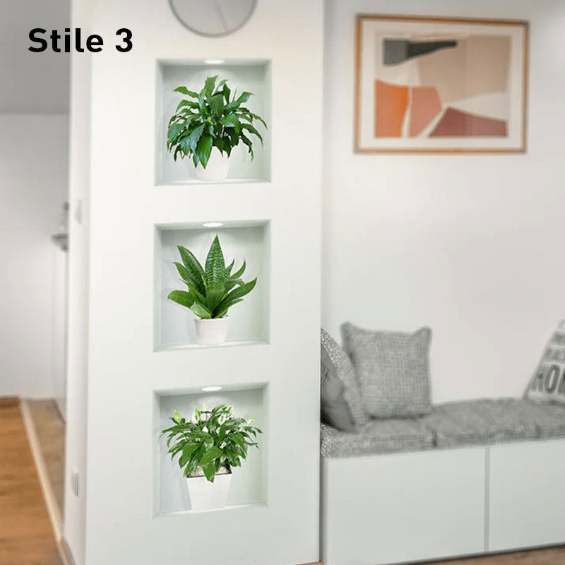 BowLift | Self-Adhesive 3D Plant Wall Stickers