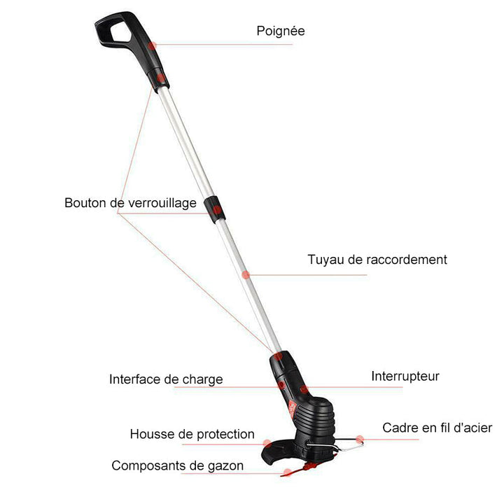 Portable cordless electric lawn mower edge trimmer | Bowlift