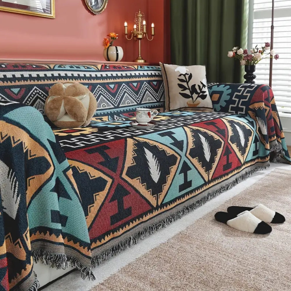 BowLift | Aztec Geometric Pattern Sofa Cover